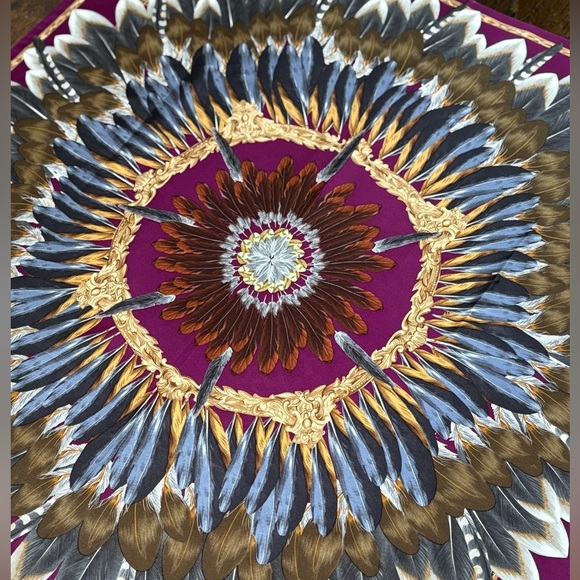 Echo Design Feather Pow Wow Silk Scarf NWT - Picture 3 of 10